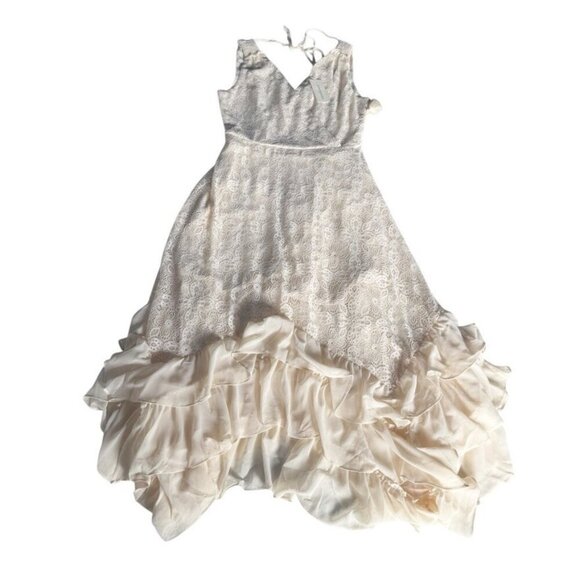 Sundance Champs De Fleur Ivory Faux Wrap Midi Dress Womans Sz PM or Petite M NWT - Picture 8 of 9